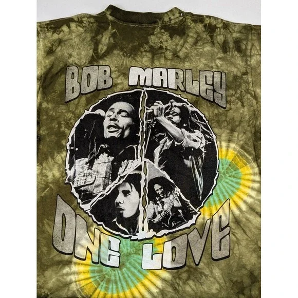 Vintage Bob Marley Tee XL‎ One Love AOP Music Y2K Hot Ice Rare - Picture 10 of 13